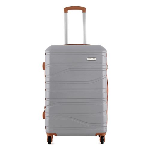 Чемодан Semi Line 24 на 4 колесах ABS-пластик кодовый замок Расширительный клапан +20% объем 66/79 л светло-серый