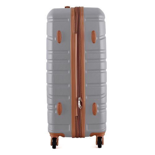 Чемодан Semi Line 24 на 4 колесах ABS-пластик кодовый замок Расширительный клапан +20% объем 66/79 л светло-серый