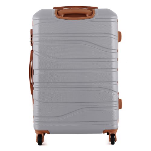 Чемодан Semi Line 24 на 4 колесах ABS-пластик кодовый замок Расширительный клапан +20% объем 66/79 л светло-серый