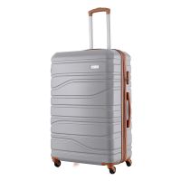 Чемодан Semi Line 28 дюймов на 4 колесах ABS-пластик кодовый замок Расширительный клапан +20% объем 101/121 л светло-серый