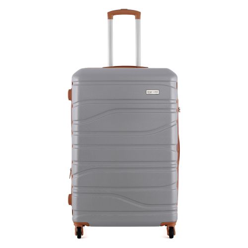 Чемодан Semi Line 28 на 4 колесах ABS-пластик кодовый замок Расширительный клапан +20% объем 101/121 л светло-серый