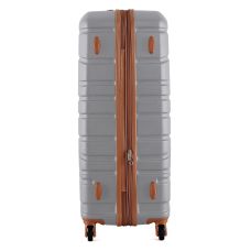 Чемодан Semi Line 28 дюймов на 4 колесах ABS-пластик кодовый замок Расширительный клапан +20% объем 101/121 л светло-серый