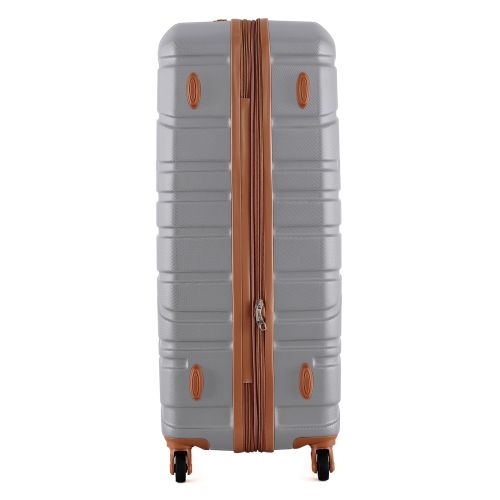 Чемодан Semi Line 28 на 4 колесах ABS-пластик кодовый замок Расширительный клапан +20% объем 101/121 л светло-серый