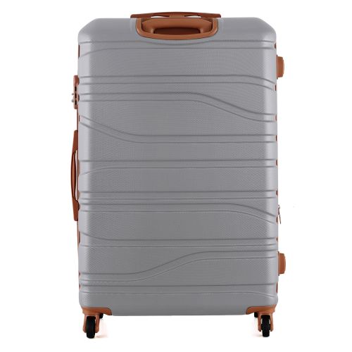 Чемодан Semi Line 28 на 4 колесах ABS-пластик кодовый замок Расширительный клапан +20% объем 101/121 л светло-серый