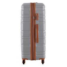 Чемодан Semi Line 28 дюймов на 4 колесах ABS-пластик кодовый замок Расширительный клапан +20% объем 101/121 л светло-серый