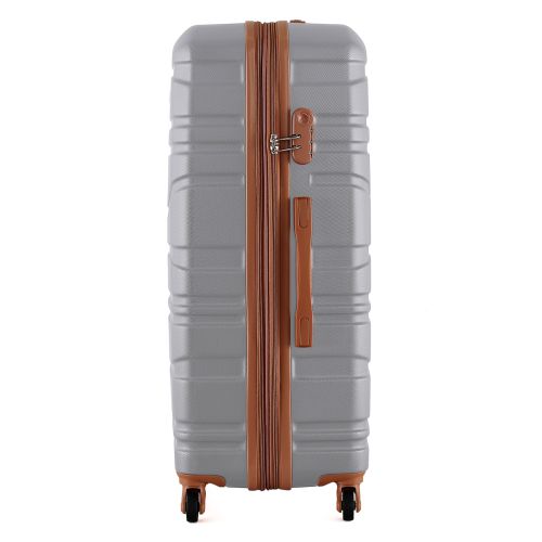 Чемодан Semi Line 28 на 4 колесах ABS-пластик кодовый замок Расширительный клапан +20% объем 101/121 л светло-серый