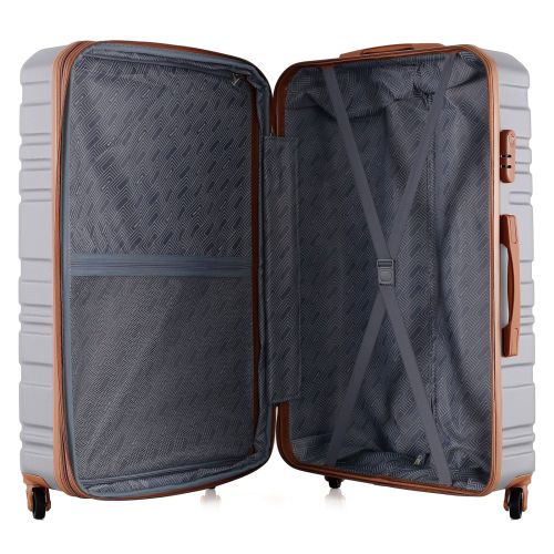 Чемодан Semi Line 28 на 4 колесах ABS-пластик кодовый замок Расширительный клапан +20% объем 101/121 л светло-серый