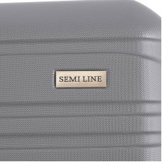 Чемодан Semi Line 28 дюймов на 4 колесах ABS-пластик кодовый замок Расширительный клапан +20% объем 101/121 л светло-серый