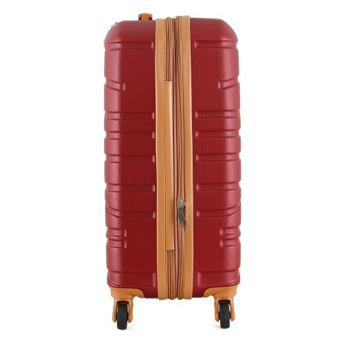 Чемодан Semi Line 20 ручная кладь на 4 колесах ABS-пластик кодовый замок Расширительный клапан +20% объем 39/54 л вишневый