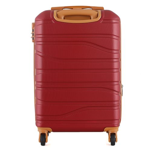 Чемодан Semi Line 20 ручная кладь на 4 колесах ABS-пластик кодовый замок Расширительный клапан +20% объем 39/54 л вишневый