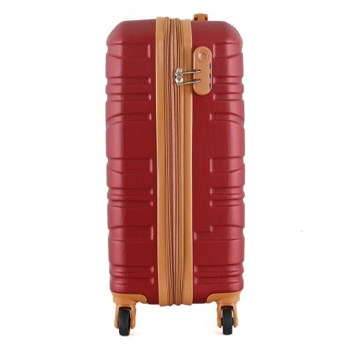 Чемодан Semi Line 20 ручная кладь на 4 колесах ABS-пластик кодовый замок Расширительный клапан +20% объем 39/54 л вишневый