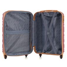 Чемодан Semi Line 20 дюймов (S) ручная кладь на 4 колесах ABS-пластик кодовый замок Расширительный клапан +20% объем 39/54 л вишневый