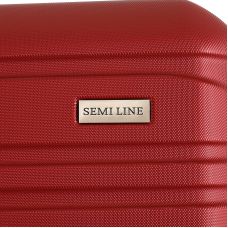 Чемодан Semi Line 20 дюймов (S) ручная кладь на 4 колесах ABS-пластик кодовый замок Расширительный клапан +20% объем 39/54 л вишневый
