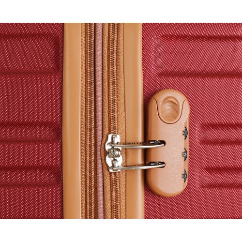 Чемодан Semi Line 20 ручная кладь на 4 колесах ABS-пластик кодовый замок Расширительный клапан +20% объем 39/54 л вишневый