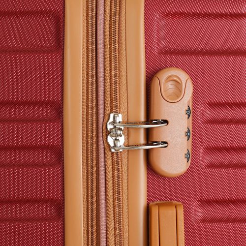 Чемодан Semi Line 28 на 4 колесах ABS-пластик кодовый замок Расширительный клапан +20% объем 101/121 л вишневый