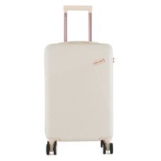 Чемодан Semi Line 20 дюймов (S) ручная кладь на 4 колесах ABS-пластик кодовый замок скрытый объем 40 л бежевый