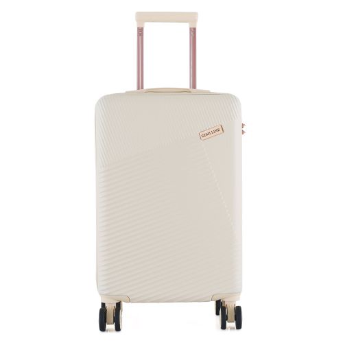 Чемодан Semi Line 20 ручная кладь на 4 колесах ABS-пластик кодовый замок скрытый объем 40 л бежевый