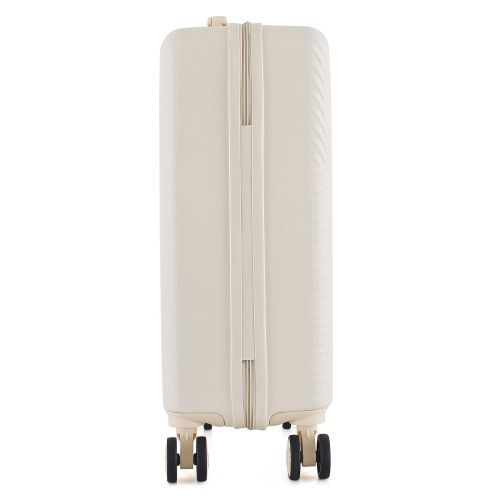 Чемодан Semi Line 20 ручная кладь на 4 колесах ABS-пластик кодовый замок скрытый объем 40 л бежевый