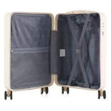 Чемодан Semi Line 20 дюймов (S) ручная кладь на 4 колесах ABS-пластик кодовый замок скрытый объем 40 л бежевый