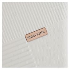 Чемодан Semi Line 20 дюймов (S) ручная кладь на 4 колесах ABS-пластик кодовый замок скрытый объем 40 л бежевый