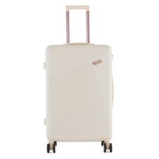 Чемодан Semi Line 24 дюйма (M) на 4 колесах ABS-пластик кодовый замок скрытый объем 66 л бежевый