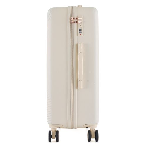 Чемодан Semi Line 24 на 4 колесах ABS-пластик кодовый замок скрытый объем 66 л бежевый