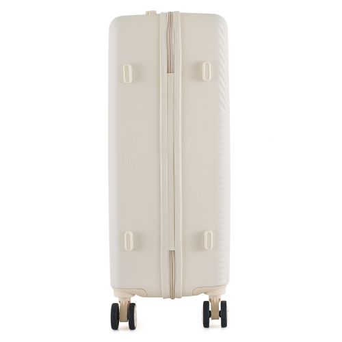 Чемодан Semi Line 24 на 4 колесах ABS-пластик кодовый замок скрытый объем 66 л бежевый