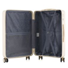 Чемодан Semi Line 24 дюйма (M) на 4 колесах ABS-пластик кодовый замок скрытый объем 66 л бежевый