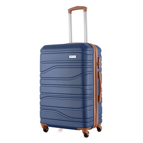 Чемодан Semi Line 24 на 4 колесах ABS-пластик кодовый замок Расширительный клапан +20% объем 66/79 л темно-синий