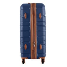 Чемодан Semi Line 24 дюйма (M) на 4 колесах ABS-пластик кодовый замок Расширительный клапан +20% объем 66/79 л темно-синий