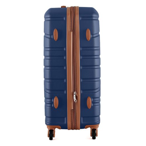 Чемодан Semi Line 24 на 4 колесах ABS-пластик кодовый замок Расширительный клапан +20% объем 66/79 л темно-синий