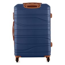 Чемодан Semi Line 24 дюйма (M) на 4 колесах ABS-пластик кодовый замок Расширительный клапан +20% объем 66/79 л темно-синий