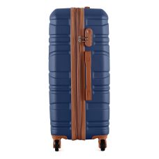 Чемодан Semi Line 24 дюйма (M) на 4 колесах ABS-пластик кодовый замок Расширительный клапан +20% объем 66/79 л темно-синий