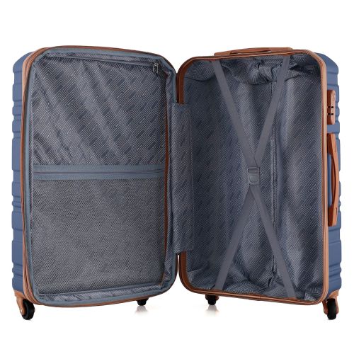 Чемодан Semi Line 24 на 4 колесах ABS-пластик кодовый замок Расширительный клапан +20% объем 66/79 л темно-синий