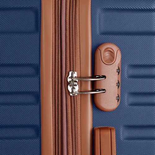 Чемодан Semi Line 24 на 4 колесах ABS-пластик кодовый замок Расширительный клапан +20% объем 66/79 л темно-синий