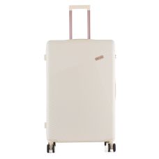 Чемодан Semi Line 28 дюймов (L) Ecru, ABS пластик, 4 колеса 360°, кодовый замок, 101 л, телескопическая ручка, бежевый