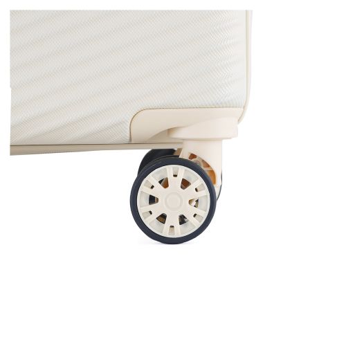 Чемодан Semi Line 28 дюймов (L) Ecru, ABS пластик, 4 колеса 360°, кодовый замок, 101 л, телескопическая ручка, бежевый