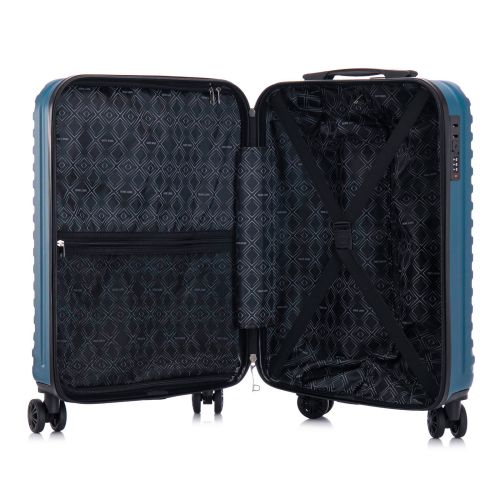 Чемодан Semi Line 20 (S) Blue, ABS пластик, 4 колеса 360°, кодовый замок, ручная кладь, 41 л, синий