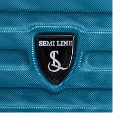 Чемодан Semi Line 20 дюймов (S) дюймов (S) Blue, ABS пластик, 4 колеса 360°, кодовый замок, ручная кладь, 41 л, синий
