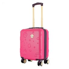 Чемодан детский Semi Line 16 дюймов (XS) Rose/Black, ABS пластик, 4 колеса 360°, ручная кладь, 19 л, для детей 4+, розово-черный