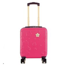 Чемодан детский Semi Line 16 дюймов (XS) Rose/Black, ABS пластик, 4 колеса 360°, ручная кладь, 19 л, для детей 4+, розово-черный