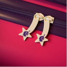 Чемодан детский Semi Line 16 дюймов (XS) Rose/Black, ABS пластик, 4 колеса 360°, ручная кладь, 19 л, для детей 4+, розово-черный