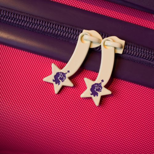 Чемодан детский Semi Line 16 (XS) Rose/Black, ABS пластик, 4 колеса 360°, ручная кладь, 19 л, для детей 4+, розово-черный