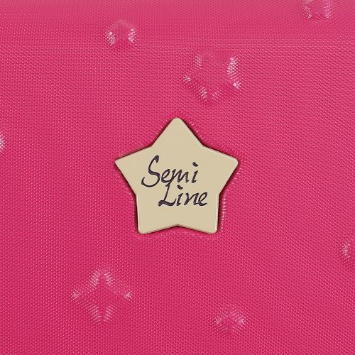 Чемодан детский Semi Line 16 (XS) Rose/Black, ABS пластик, 4 колеса 360°, ручная кладь, 19 л, для детей 4+, розово-черный