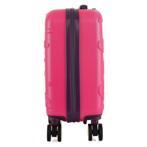 Чемодан детский Semi Line 16 (XS) Rose/Black, ABS пластик, 4 колеса 360°, ручная кладь, 19 л, для детей 4+, розово-черный