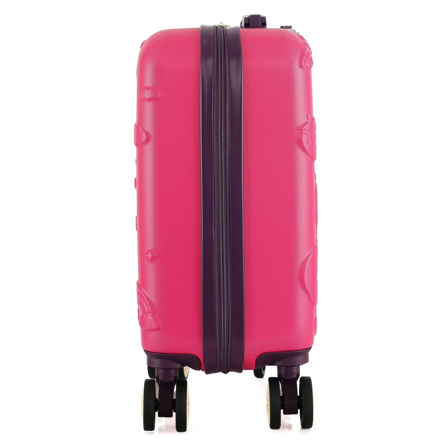 Чемодан детский Semi Line 16 (XS) Rose/Black, ABS пластик, 4 колеса 360°, ручная кладь, 19 л, для детей 4+, розово-черный