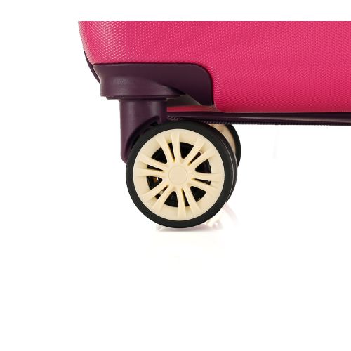 Чемодан детский Semi Line 16 (XS) Rose/Black, ABS пластик, 4 колеса 360°, ручная кладь, 19 л, для детей 4+, розово-черный