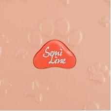 Чемодан детский Semi Line 20 дюймов (S) дюймов (S) Pink/Blue, ABS пластик, 4 колеса 360°, ручная кладь, 34 л, для детей, персиковый/голубой