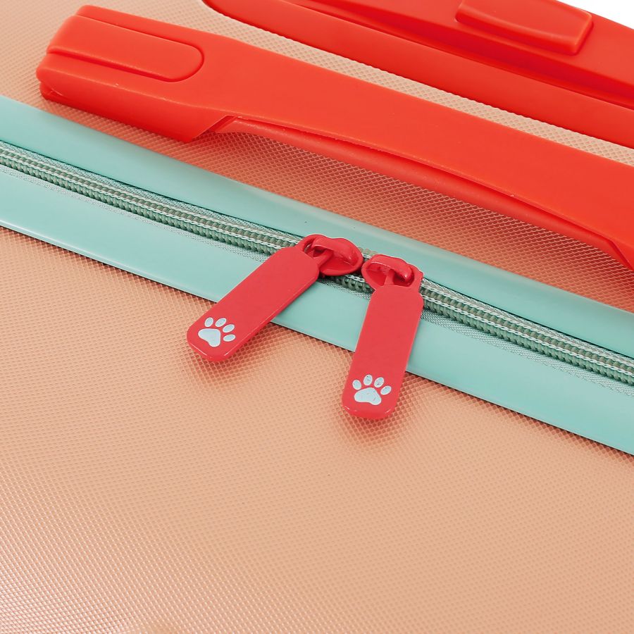 Чемодан детский Semi Line 20 (S) Pink/Blue, ABS пластик, 4 колеса 360°, ручная кладь, 34 л, для детей, персиковый/голубой