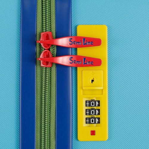 Чемодан Semi Line 24 дюйма (M) 65 л бирюзовый светлый T5933-2 65x44x24.5 см телескопическая ручка